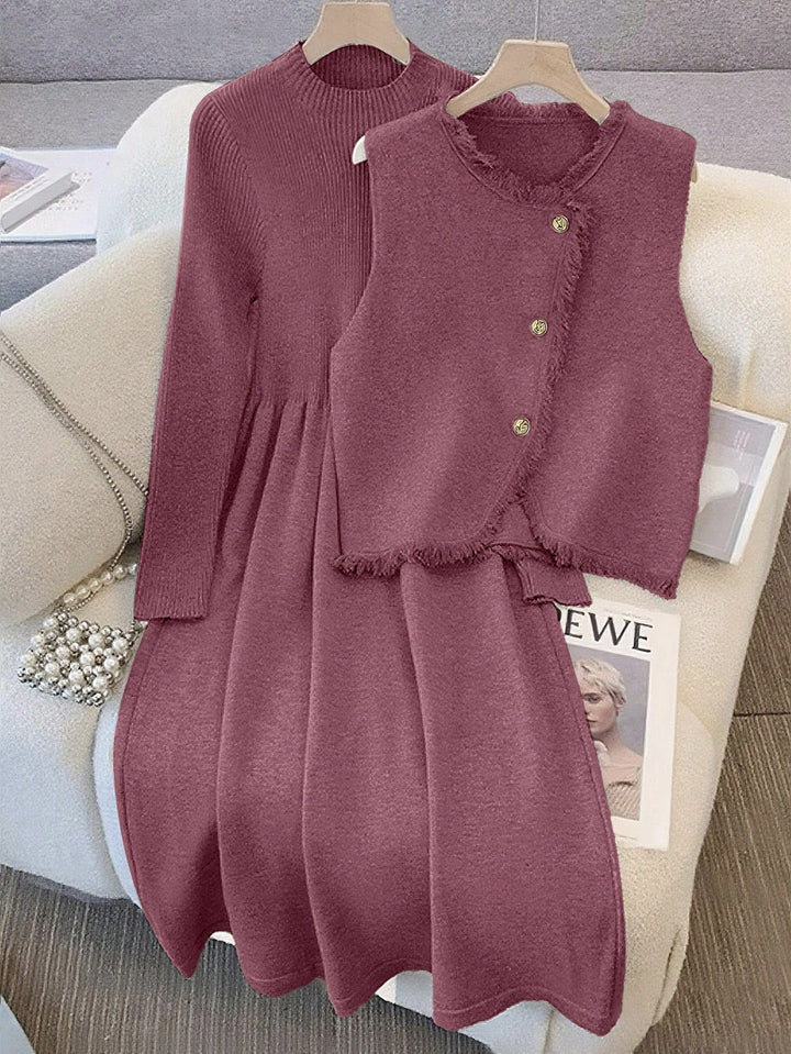 Set rochie și vestă SHEIN, mov