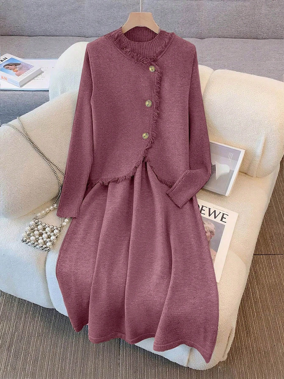 Set rochie și vestă SHEIN, mov