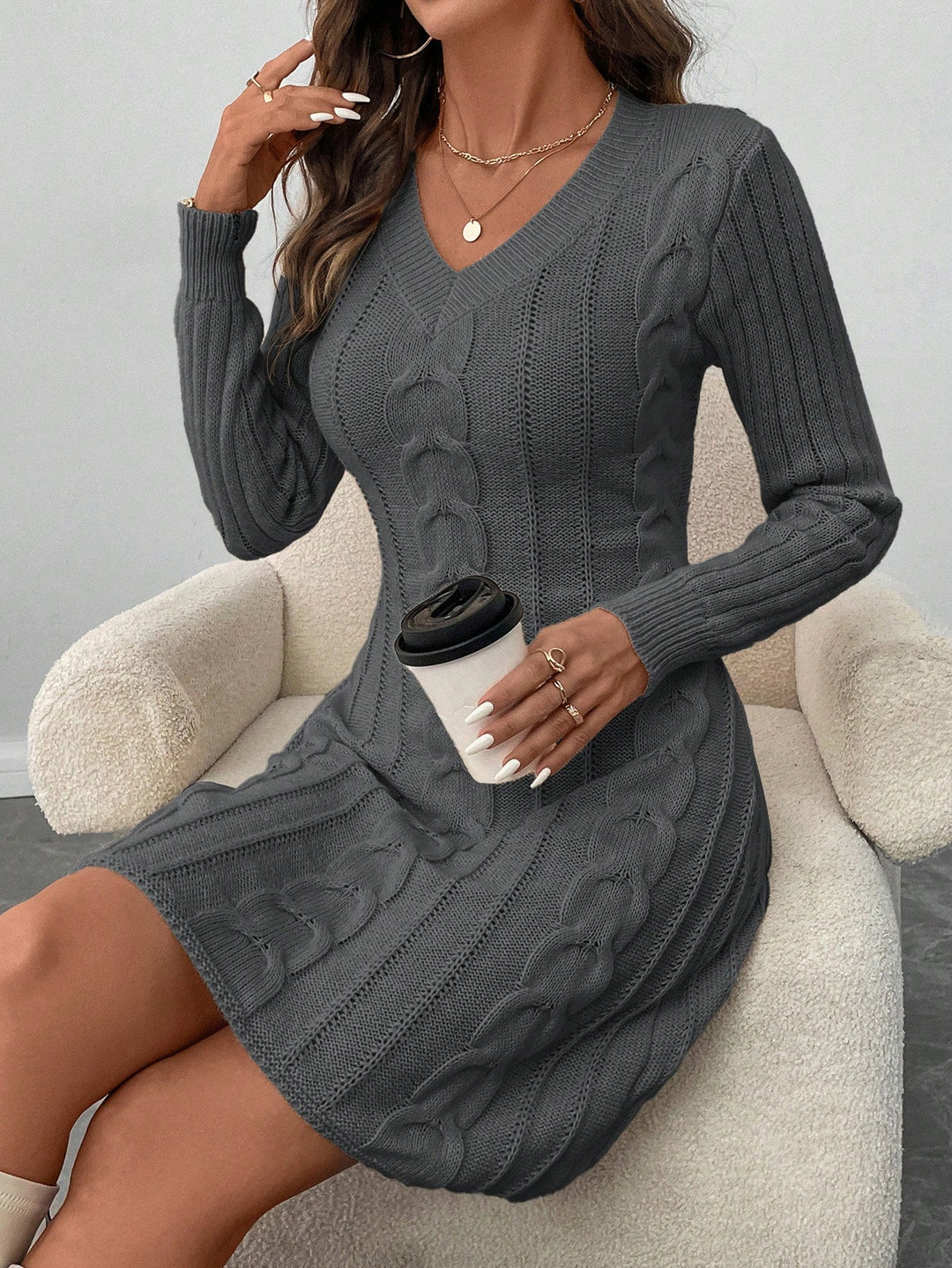 Rochie SHEIN, gri