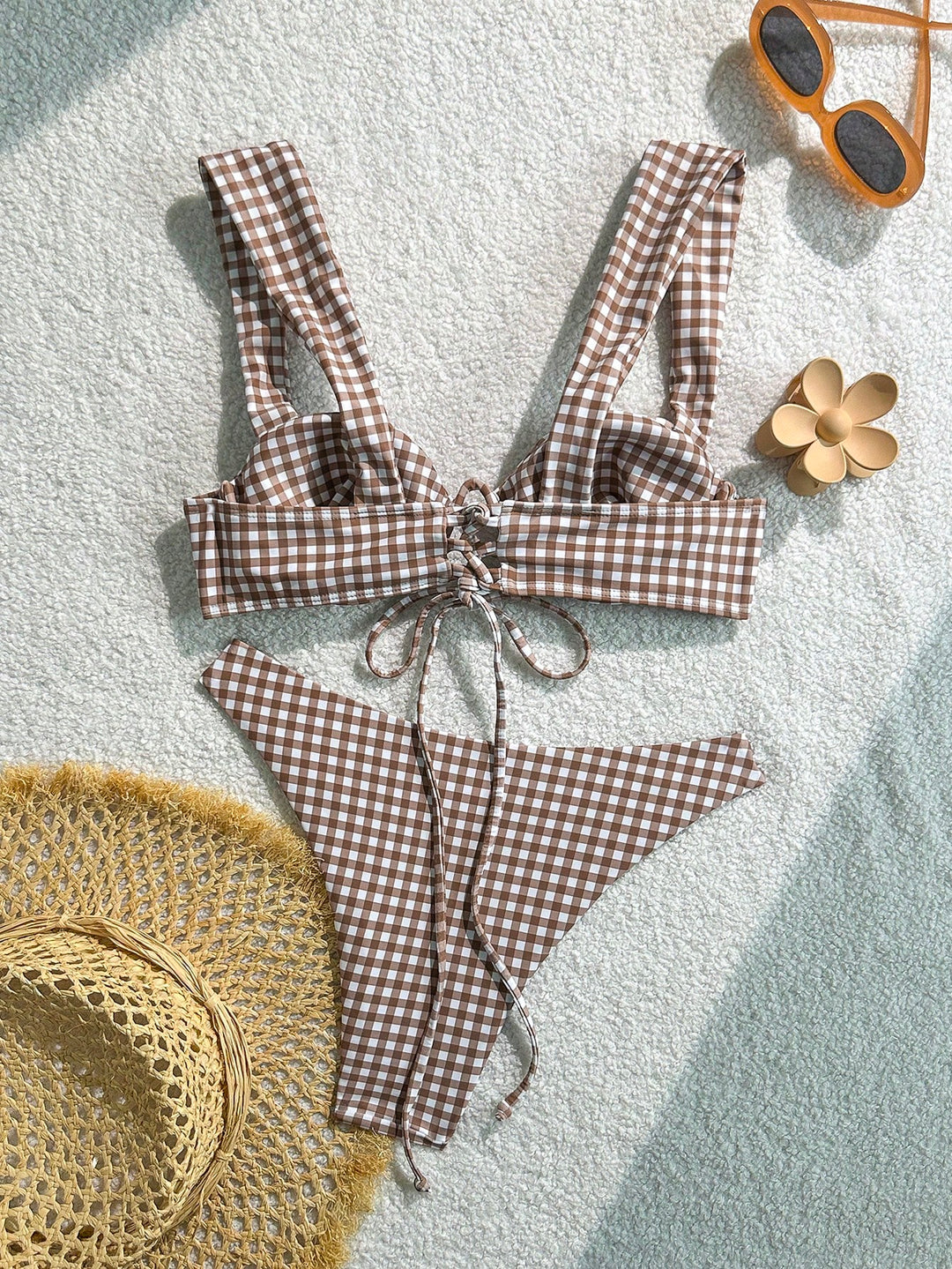 Costum de baie SHEIN, maro