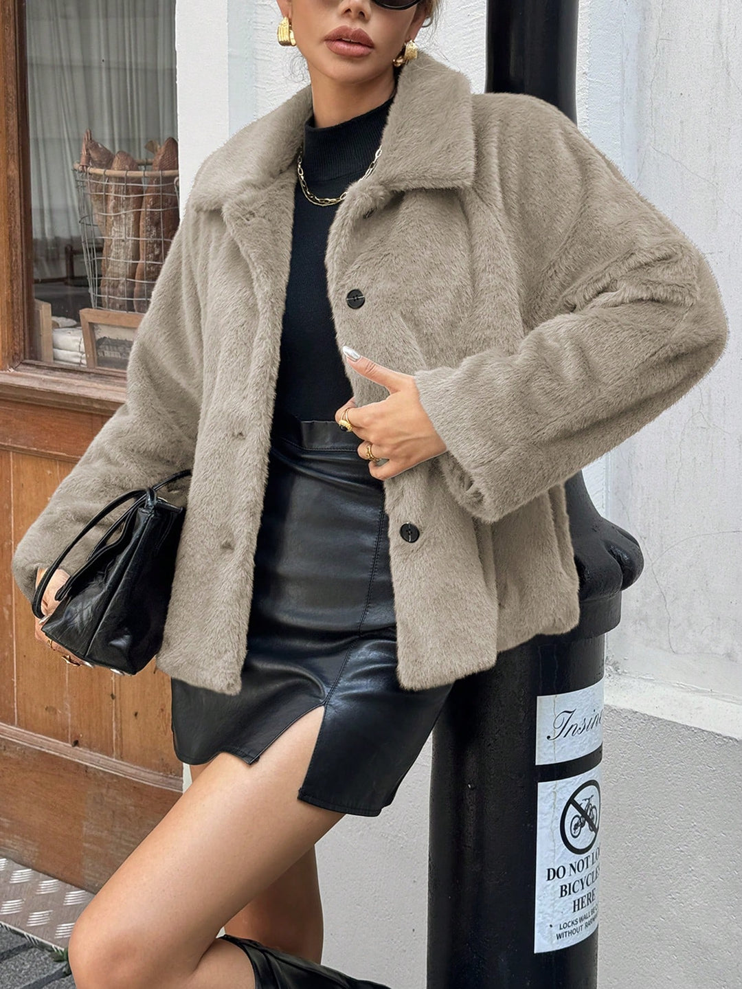 SHEIN kabát, khaki