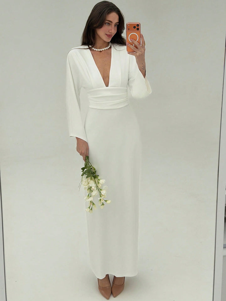 Rochie maxi SHEIN, alb
