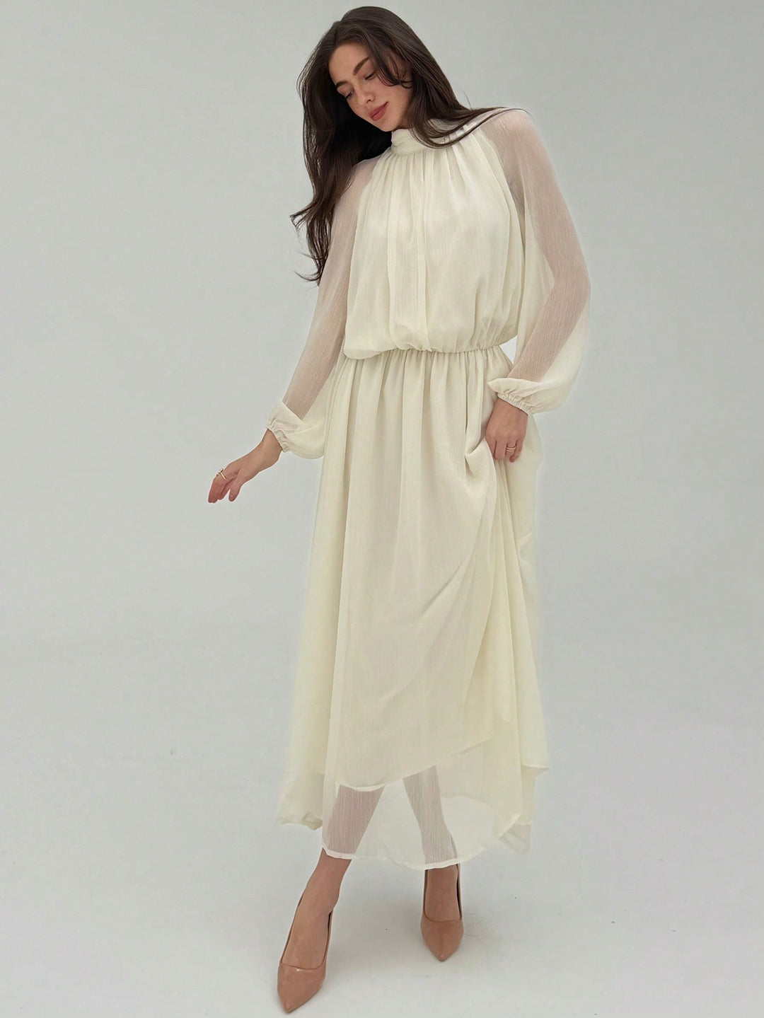 Rochie maxi SHEIN, portocaliu