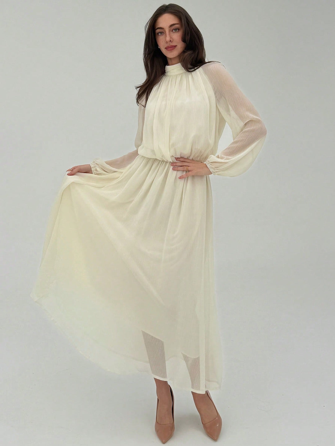 Rochie maxi SHEIN, portocaliu