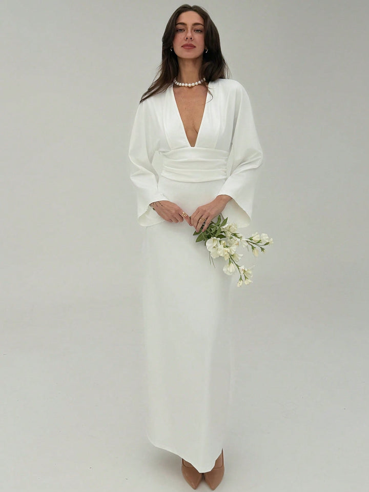 Rochie maxi SHEIN, alb