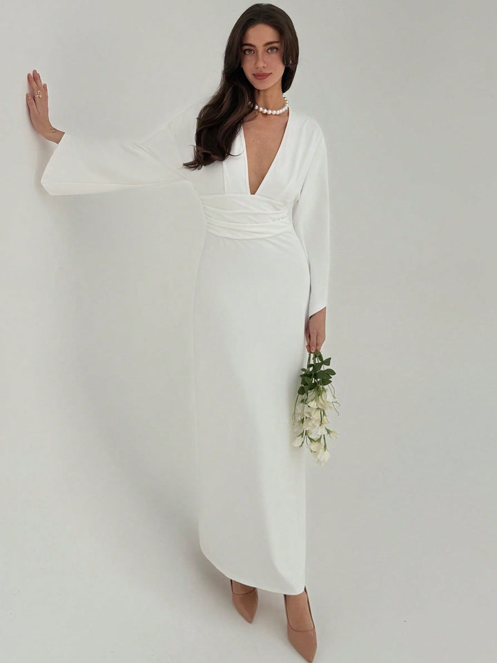 Rochie maxi SHEIN, alb