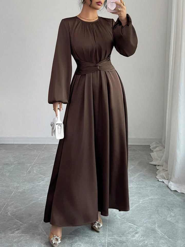 Shein maxi ruha, barna