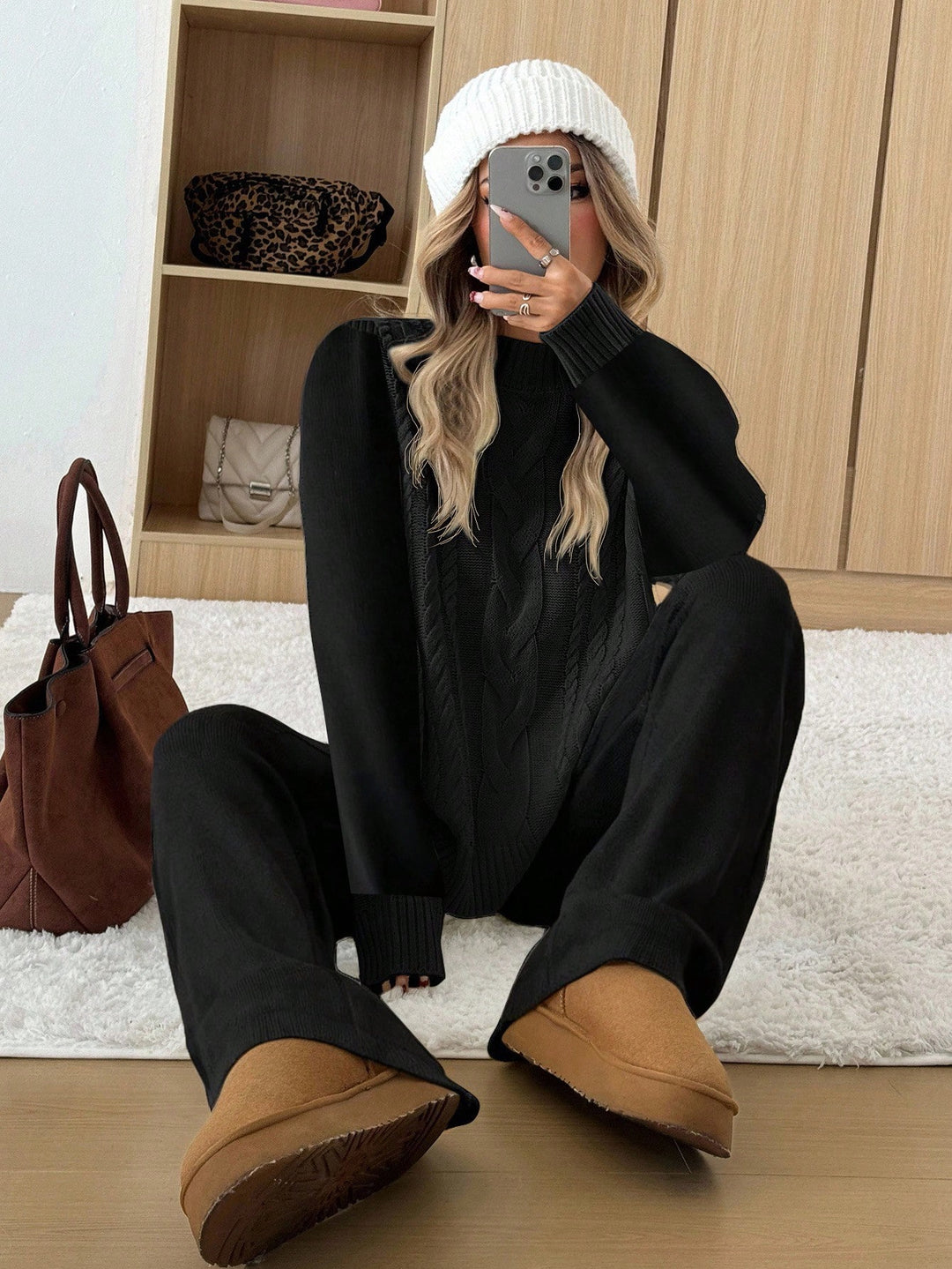 Set casual SHEIN, negru
