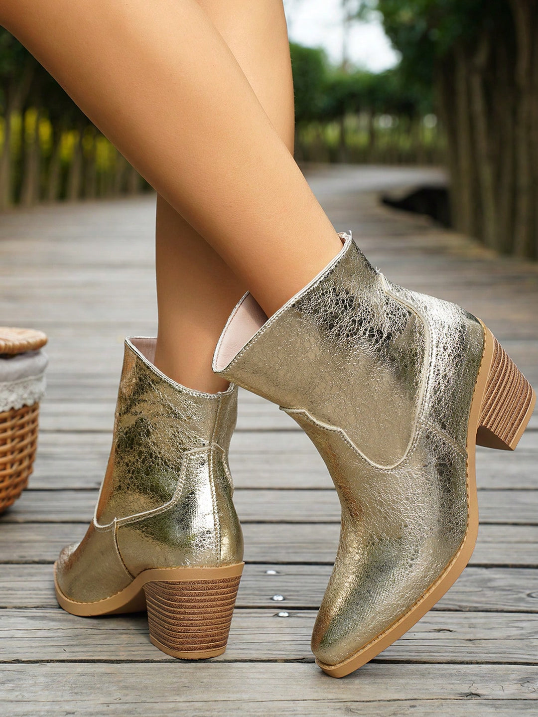 Botine SHEIN, auriu