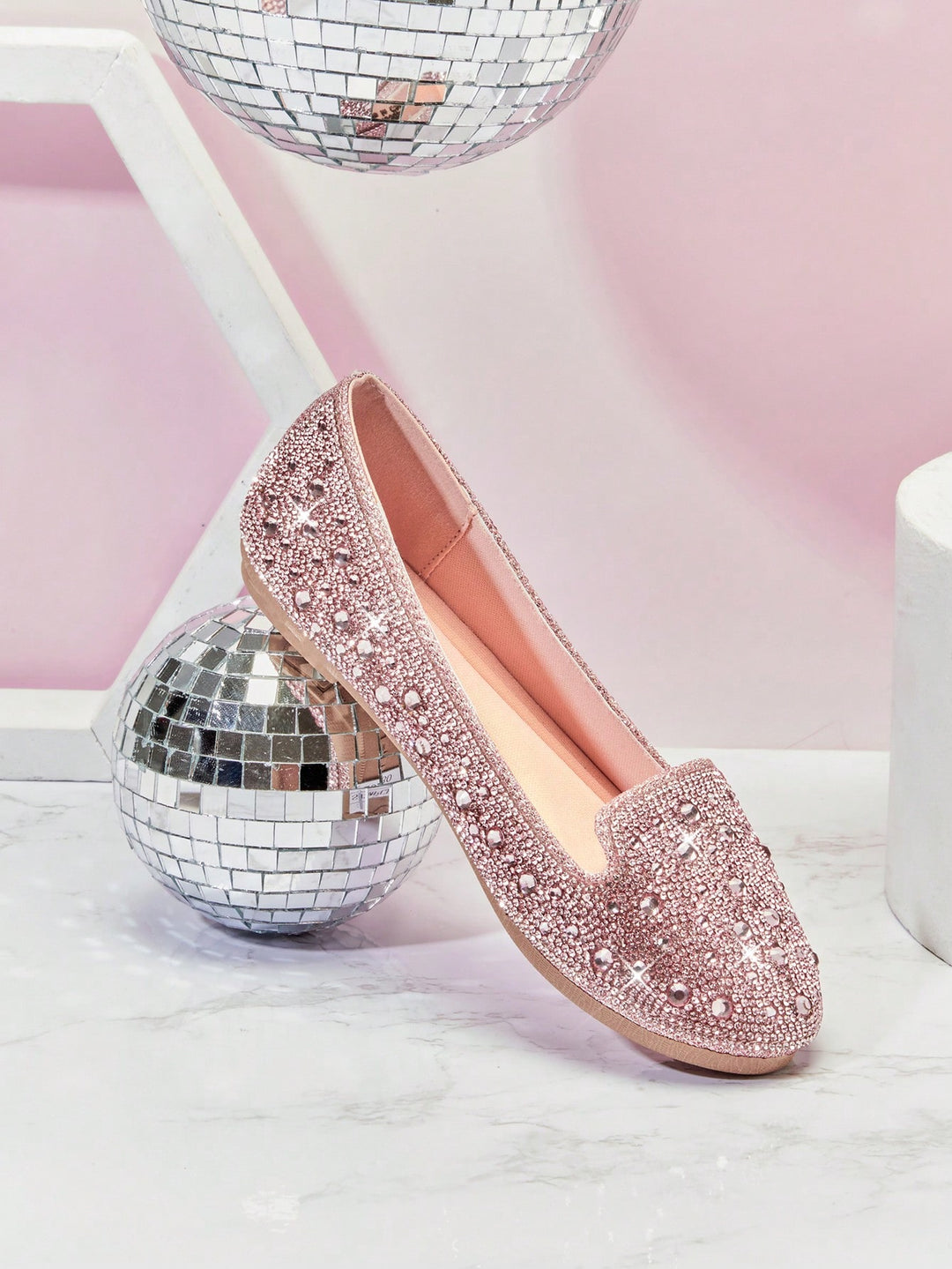 SHEIN balerina cipő, rózsaszín