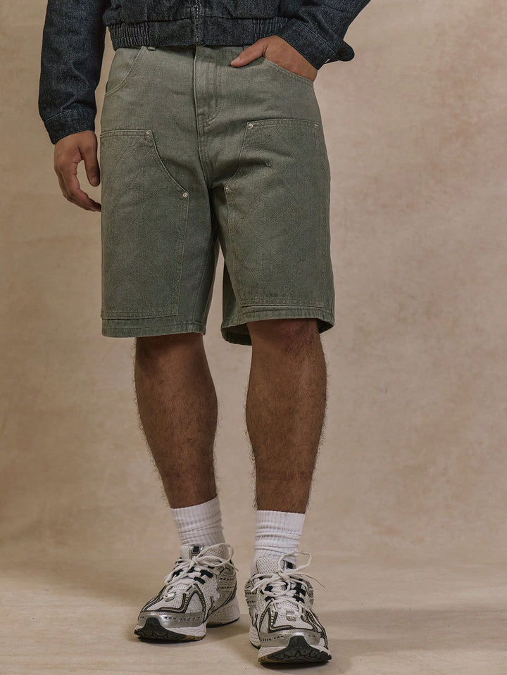 Pantaloni de blugi scurți SHEIN, kaki