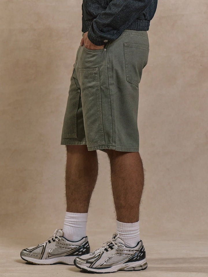 Pantaloni de blugi scurți SHEIN, kaki