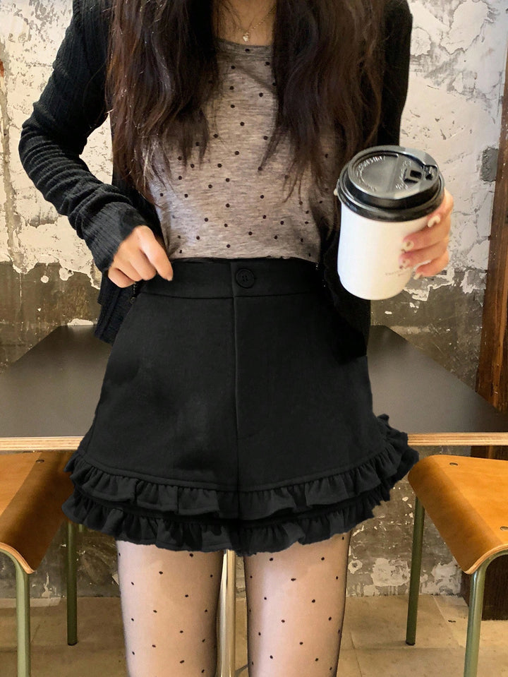 Pantaloni scurți SHEIN, negru