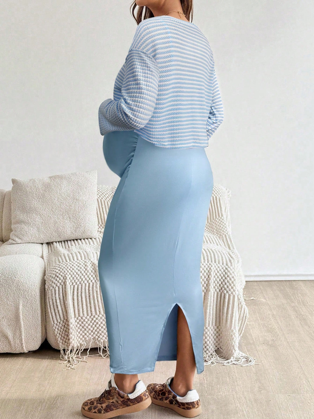SHEIN ruhakészlet és kardigán, kék