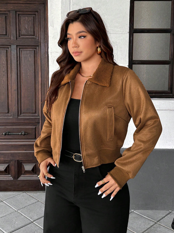 SHEIN Jacket, brown