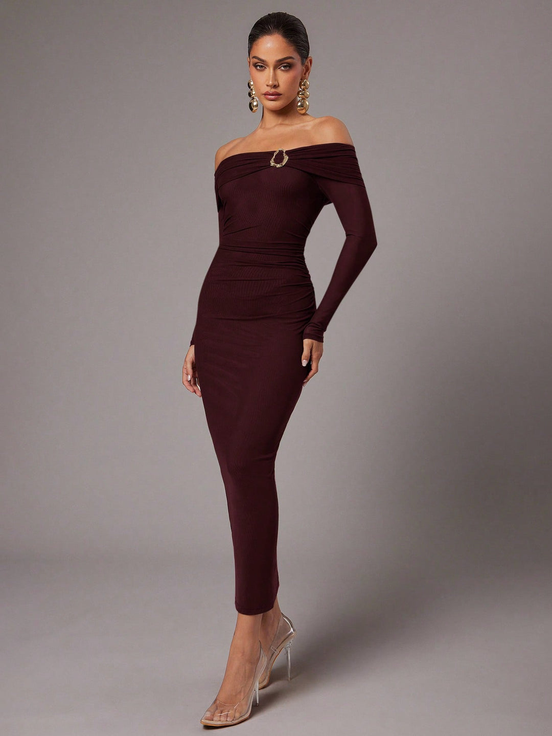 Rochie maxi SHEIN, vișiniu