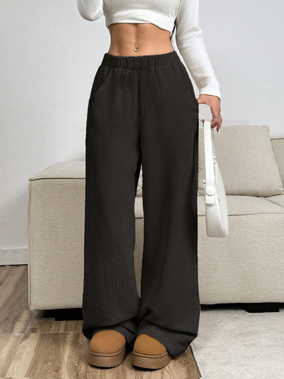 Pantaloni SHEIN, negru