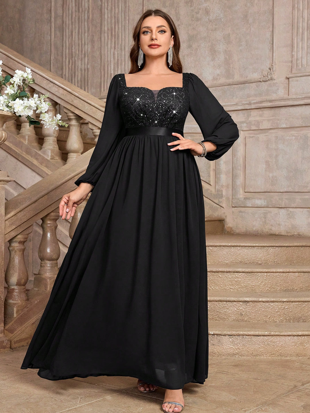 Rochie maxi SHEIN, negru