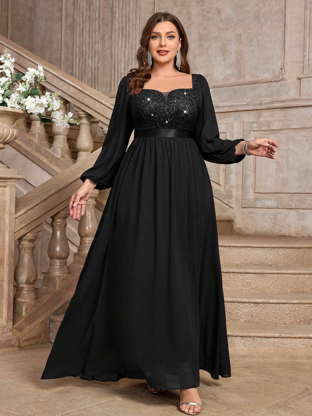 Rochie maxi SHEIN, negru