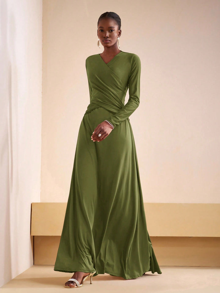 Rochie maxi SHEIN, kaki