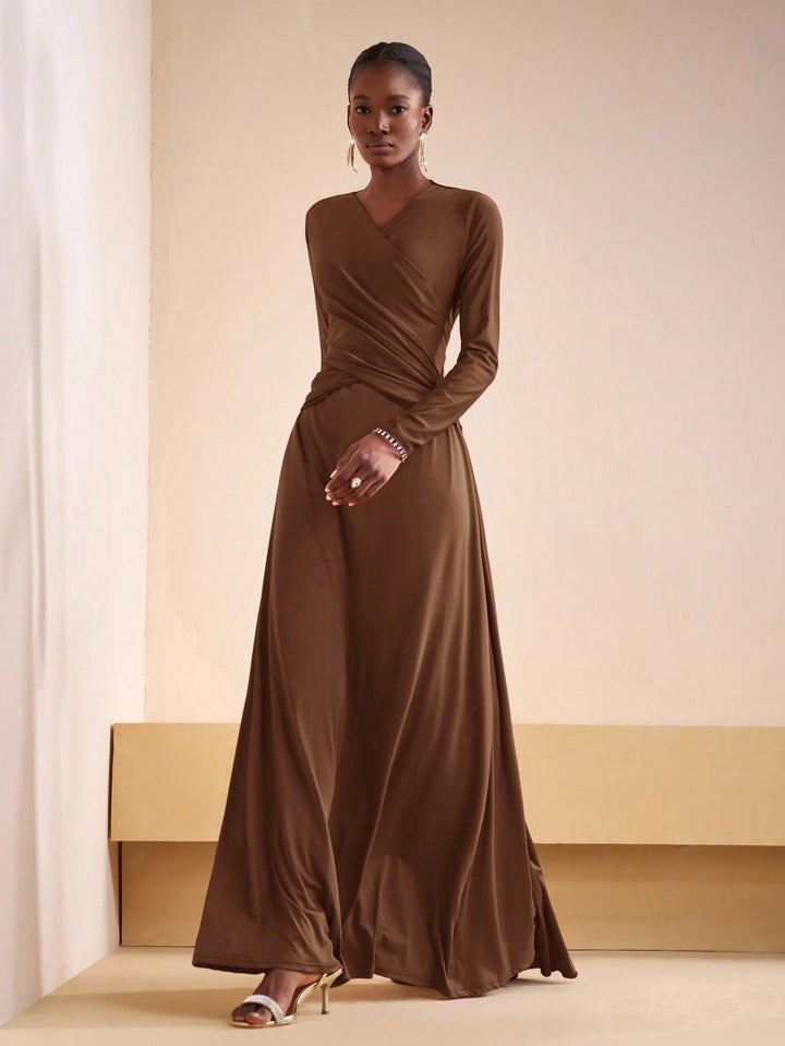 Rochie maxi SHEIN, maro