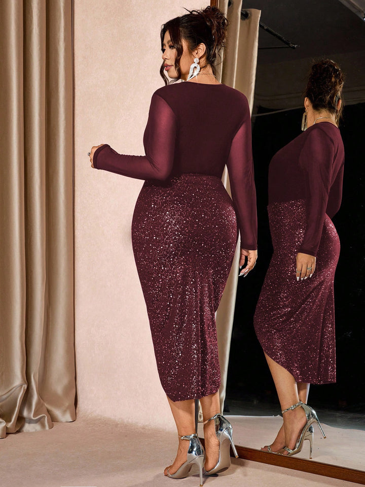SHEIN burgundi midiruha
