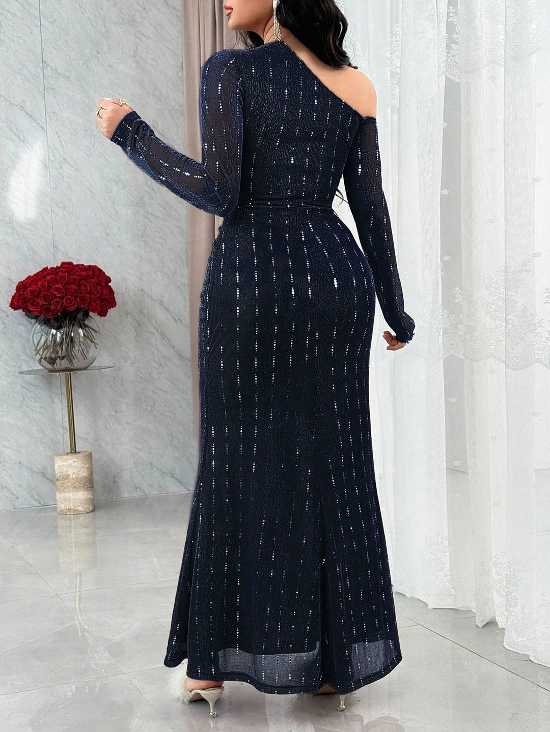Rochie midi SHEIN, albastru