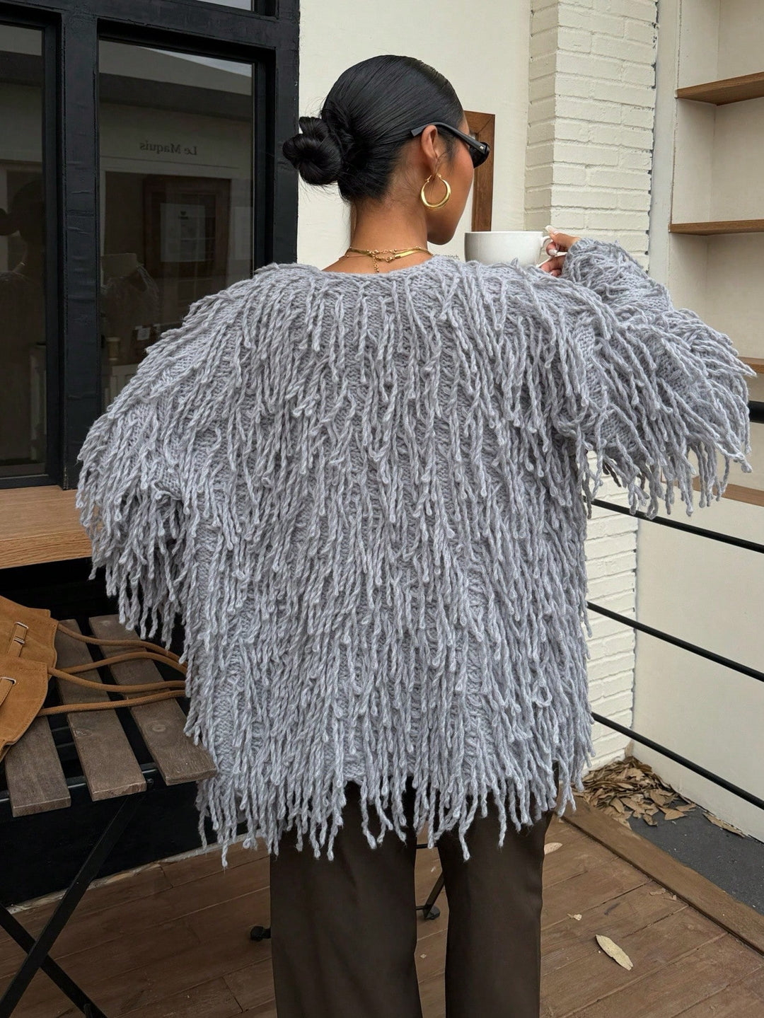 Cardigan SHEIN, gri