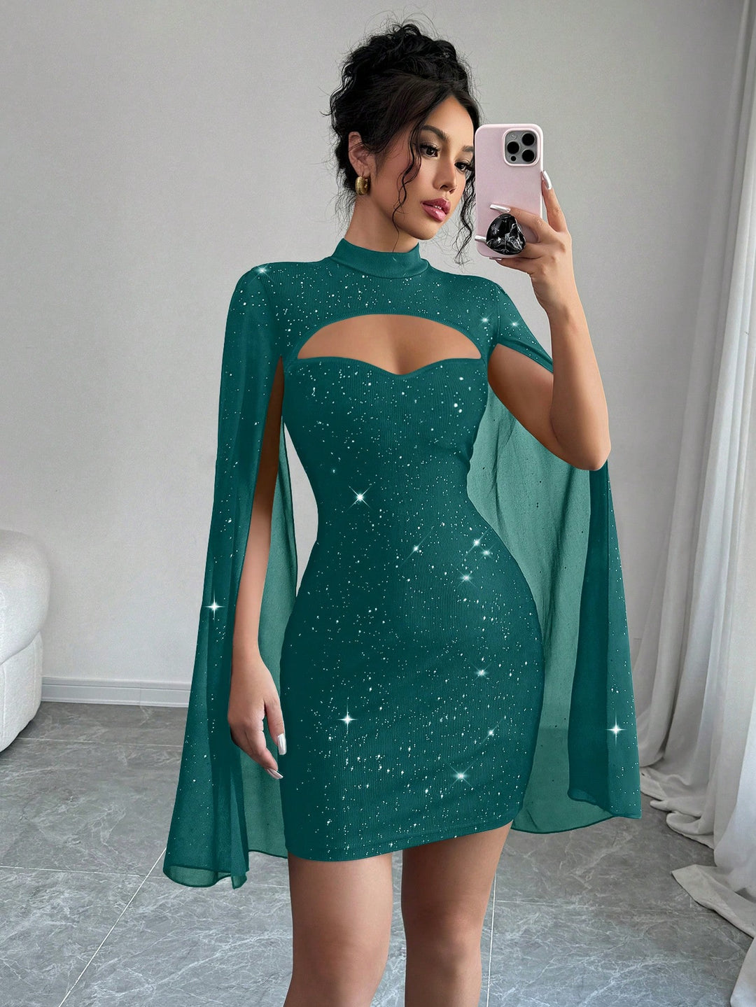 Rochie mini SHEIN, turcoaz