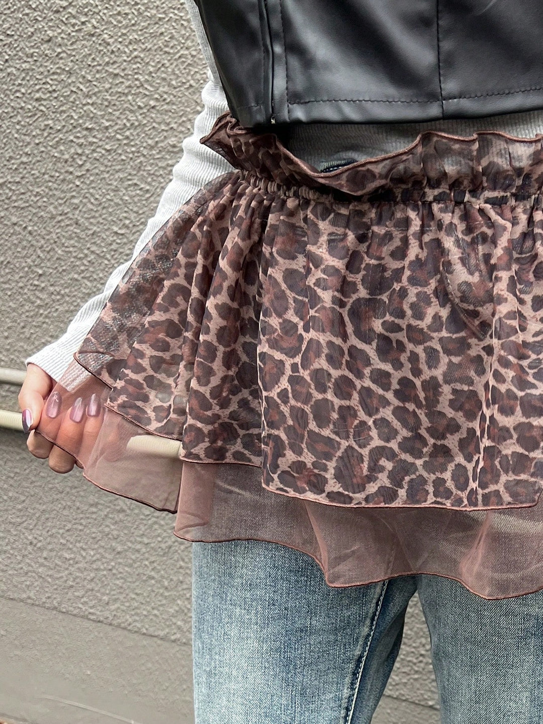 SHEIN miniszoknya, barna