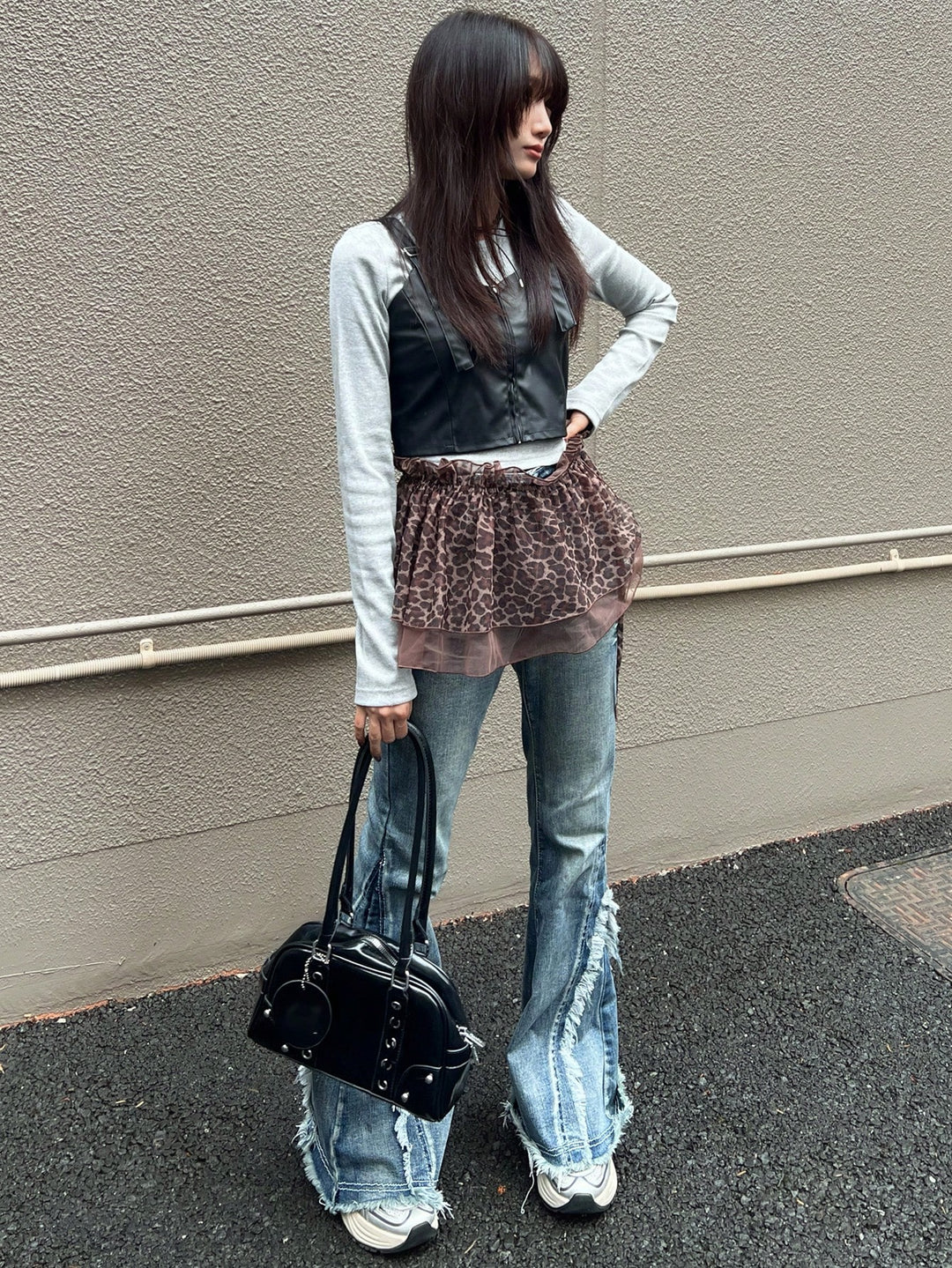 SHEIN miniszoknya, barna