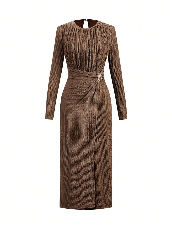 Rochie maxi SHEIN, maro