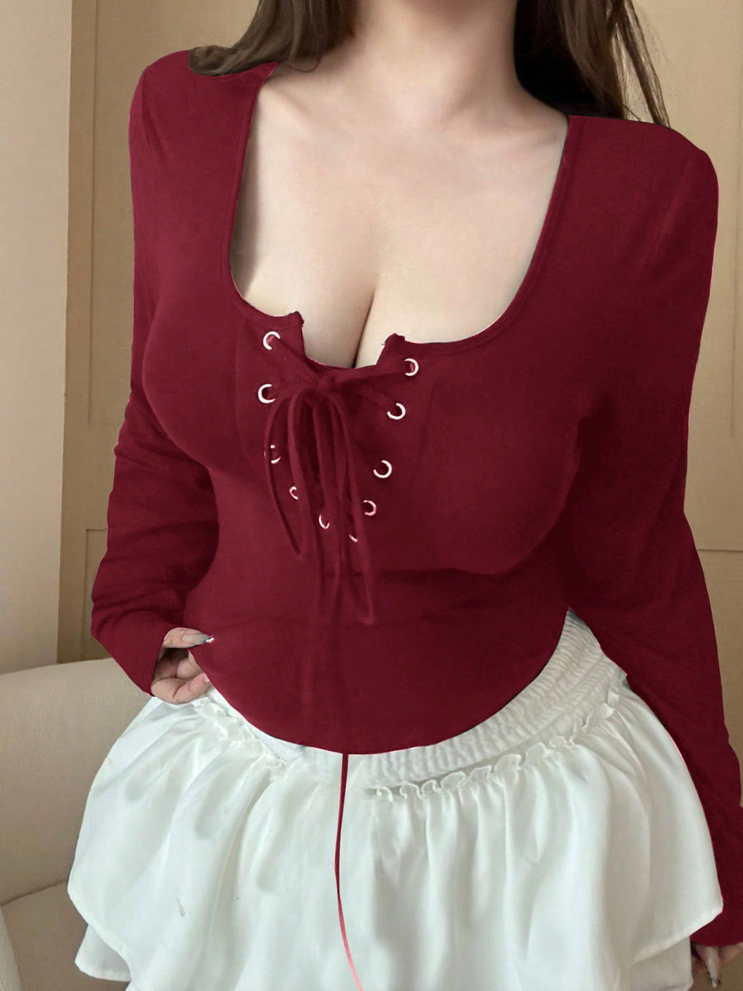 Tricou SHEIN, vișiniu