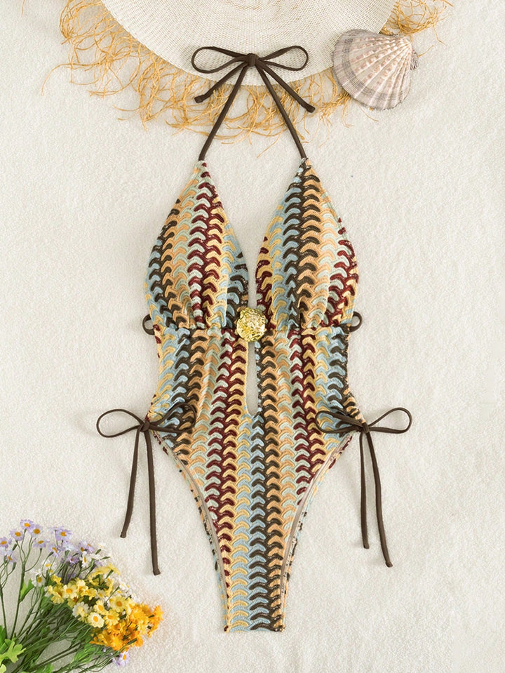 Costum de baie întreg SHEIN, mix culori