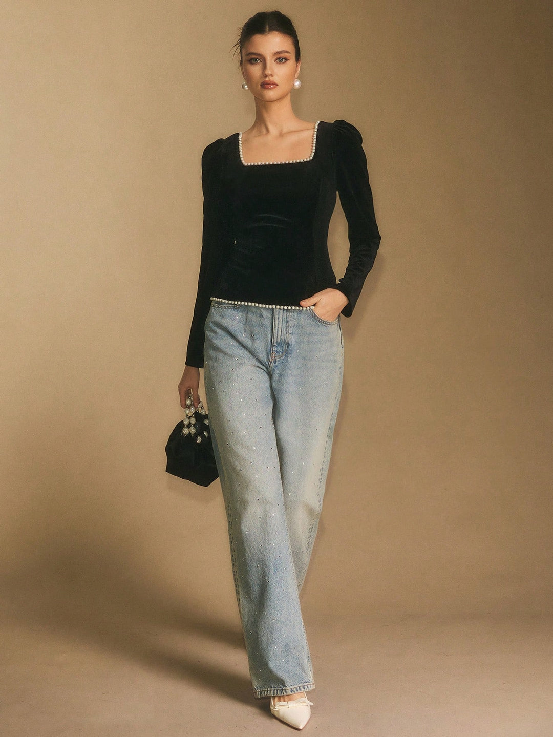 Top SHEIN, negru