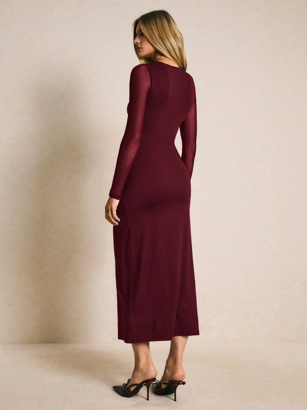 Rochie midi SHEIN, vișiniu
