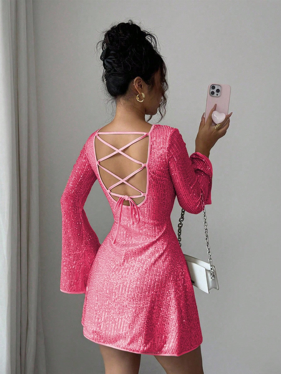 Rochie scurtă SHEIN, roz