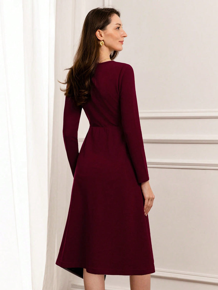 Rochie midi SHEIN, vișiniu