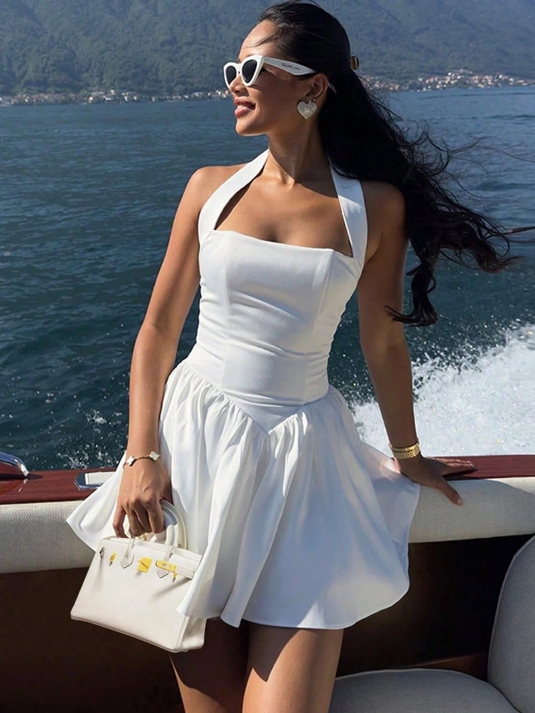 Rochie mini SHEIN, alb