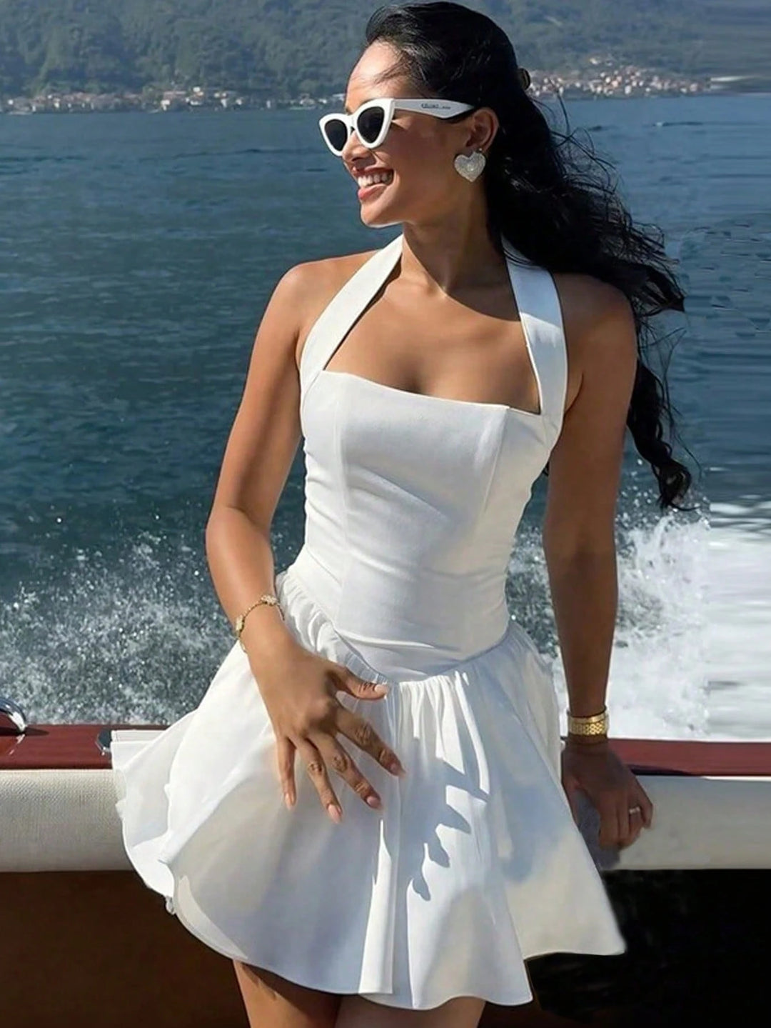 Rochie mini SHEIN, alb