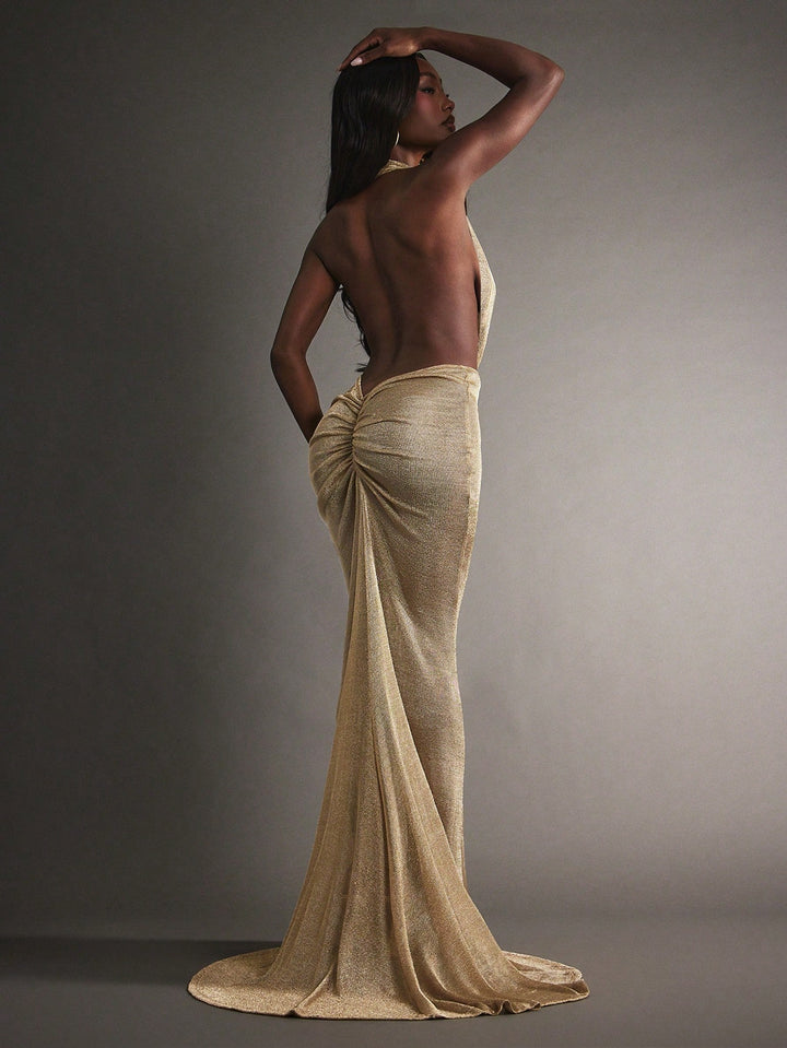 SHEIN maxi ruha, arany