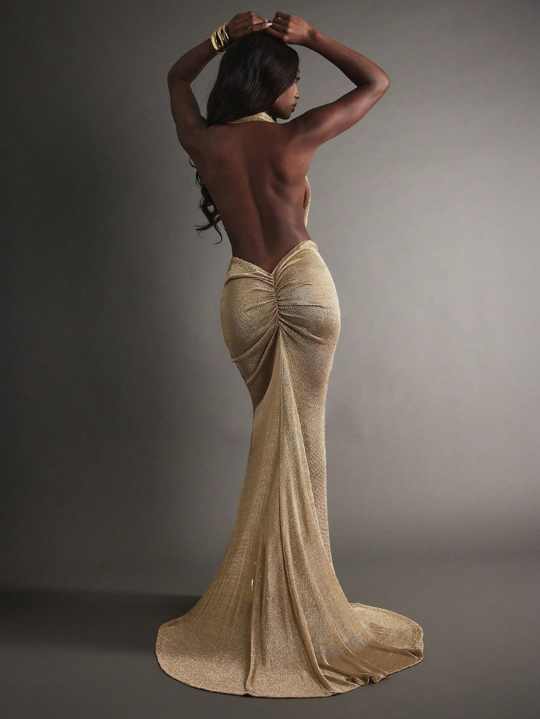 SHEIN maxi ruha, arany