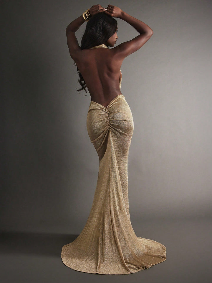 SHEIN maxi ruha, arany