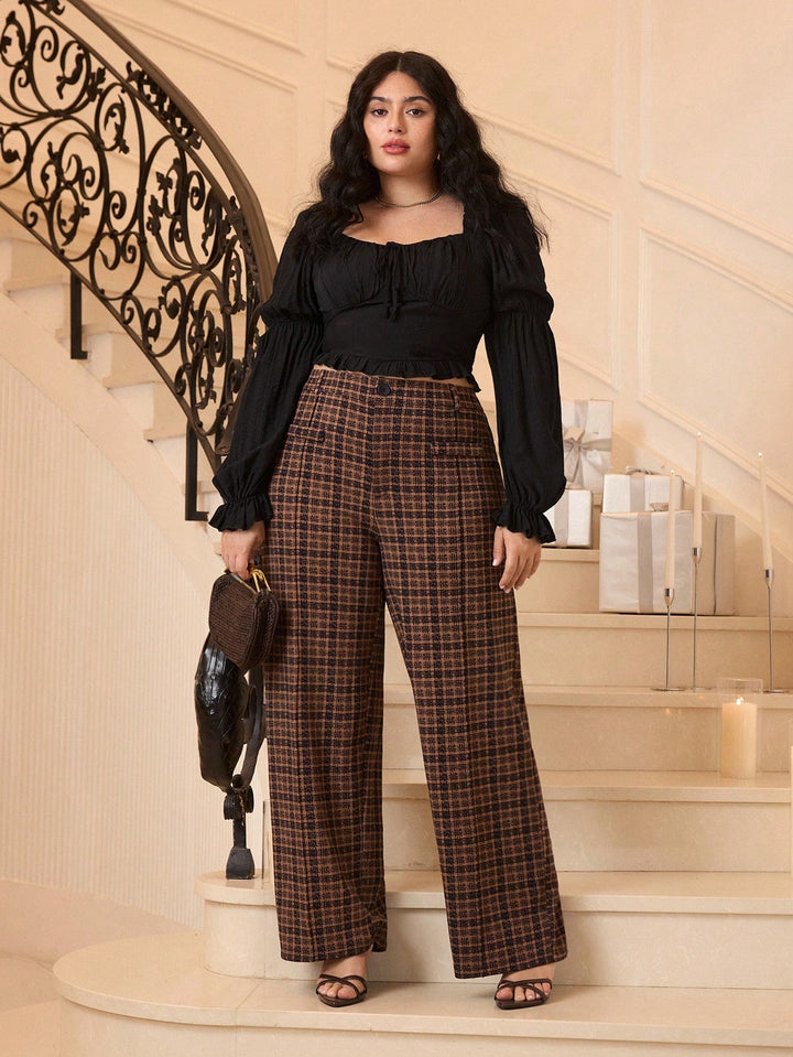 Pantaloni SHEIN, maro