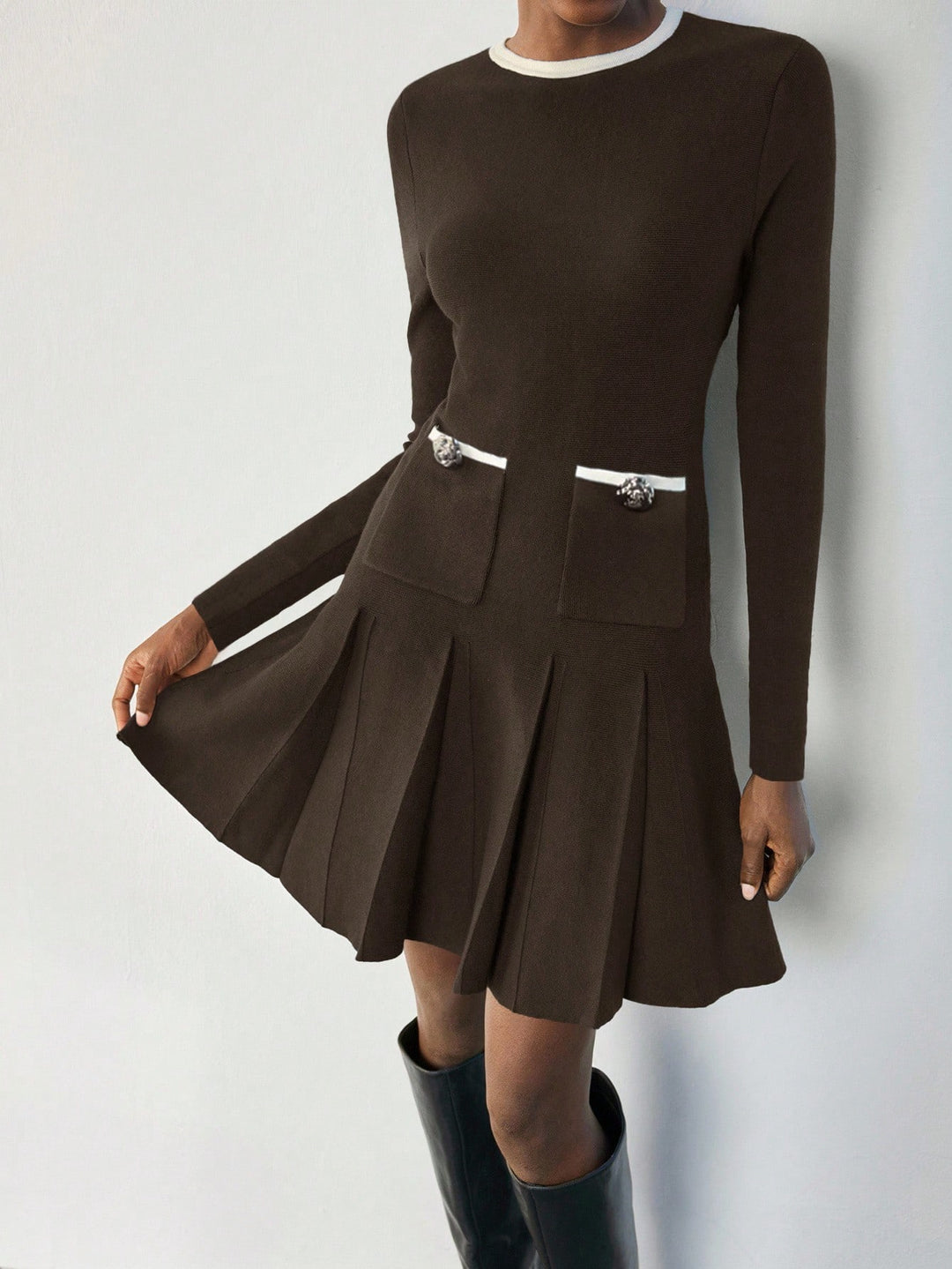 Rochie mini SHEIN, maro