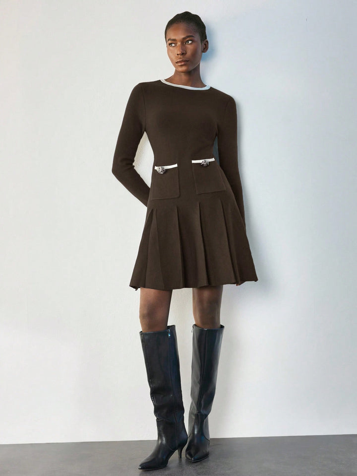 Rochie mini SHEIN, maro