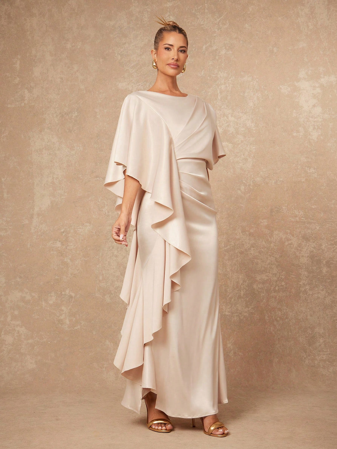 Rochie maxi SHEIN, bej