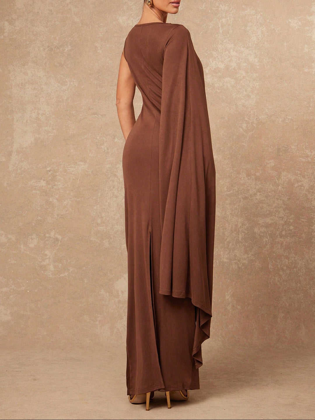 Shein maxi ruha, barna