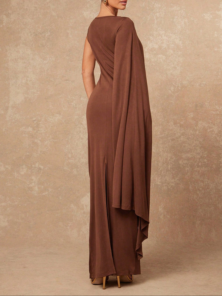 Shein maxi ruha, barna
