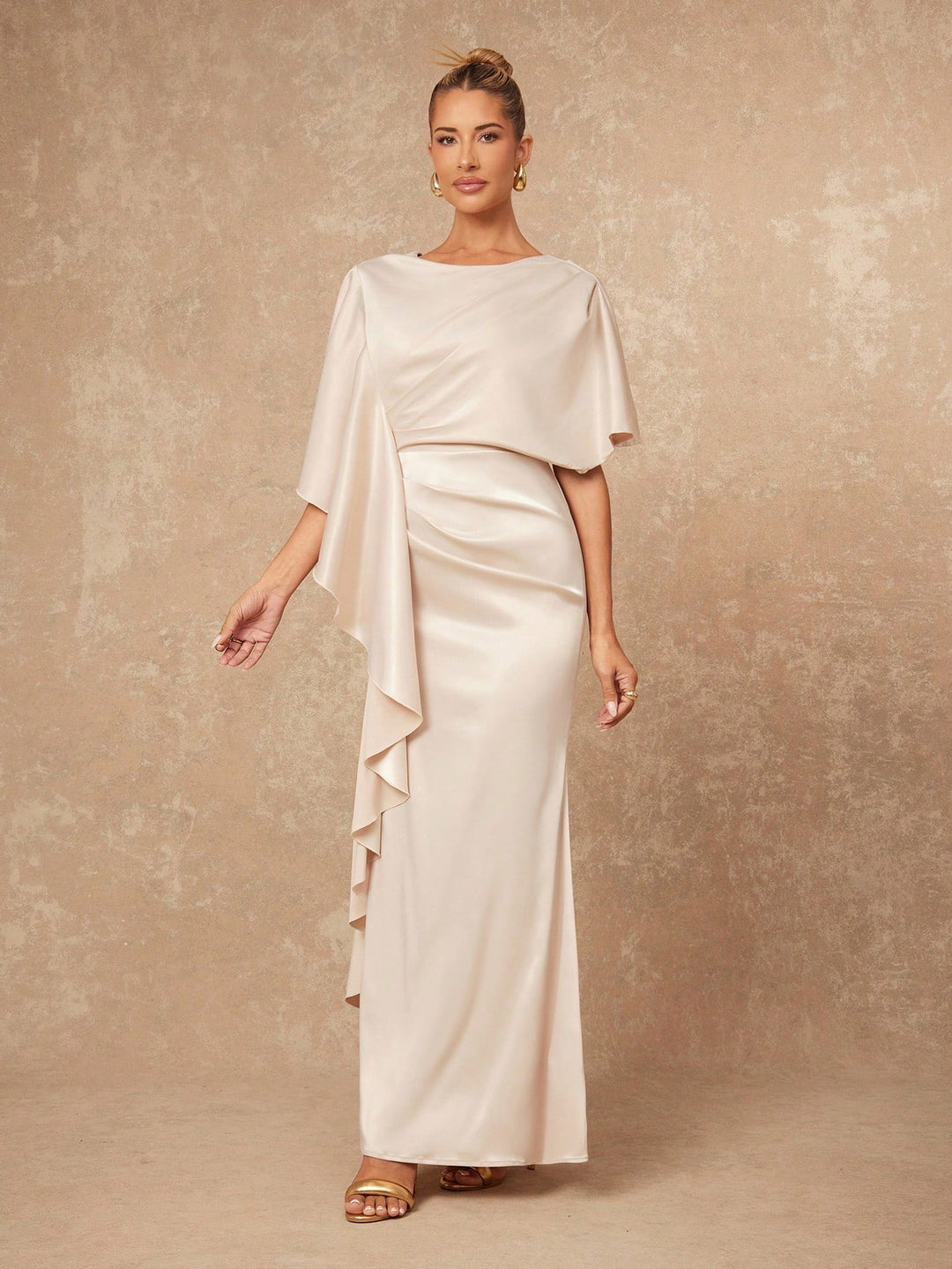 Rochie maxi SHEIN, bej